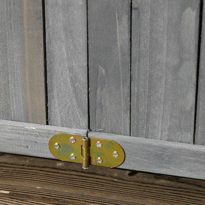 Outsunny Jardinera De Madera Plegable Con 4 Patas 70x30x25 Cm Gris_4