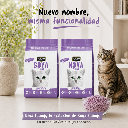 Kit Cat Arena Eco Nova Clump - Lavender 7 L Arena para gatos - Floral Suave y Relajante
