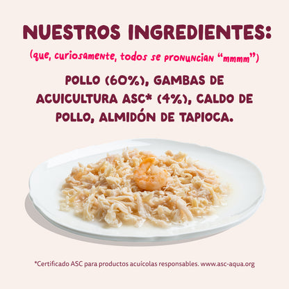 Filetes de pollo con gambas para gatos Edgard &amp; Cooper 70 g
