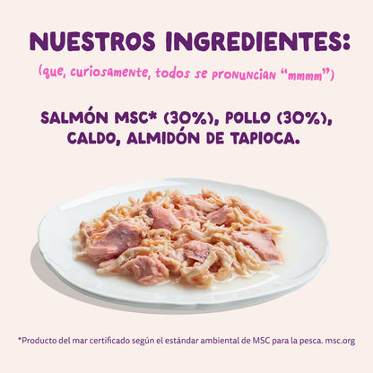 Filetes de salmón y pollo para gatos Edgard &amp; Cooper 70 g