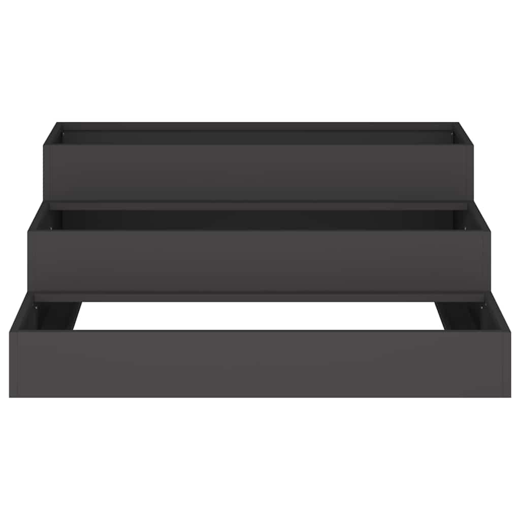 Macetero De Jardín Negro 90 X 90 X 35 Cm Acero Laminado En Frío_5