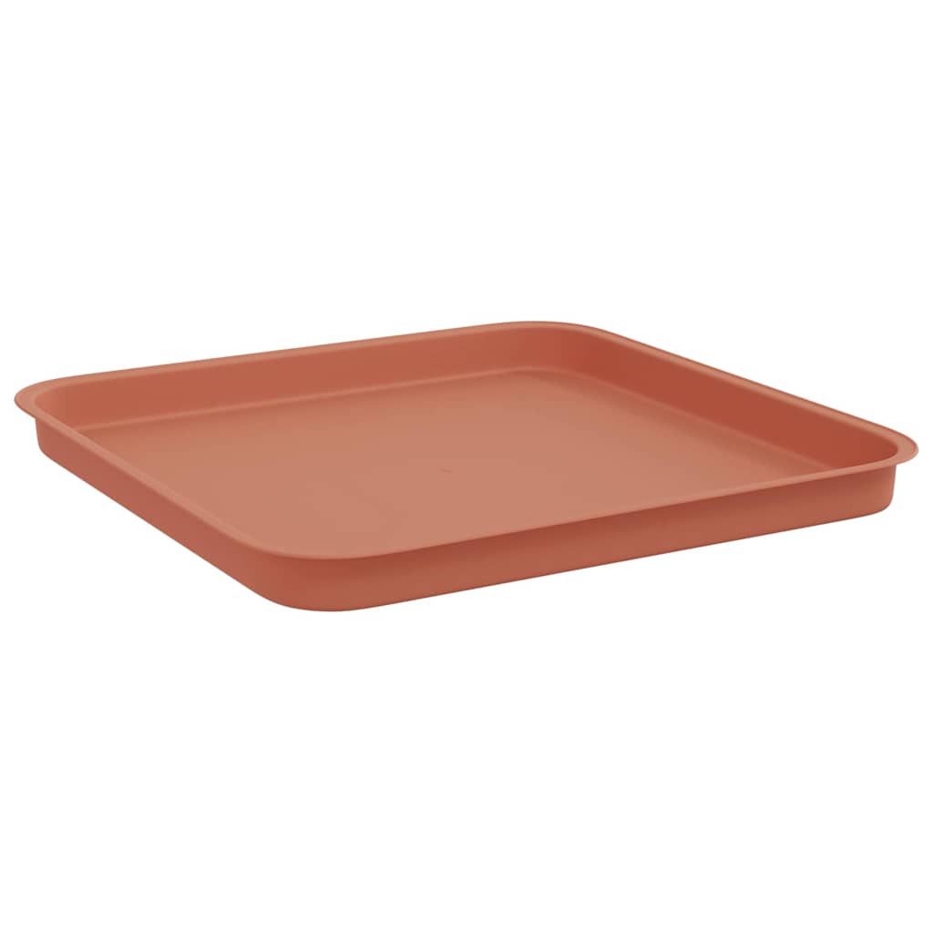 Bandeja Cuadrada Para Flores 24 Pcs Rojo Ladrillo Plástico_4