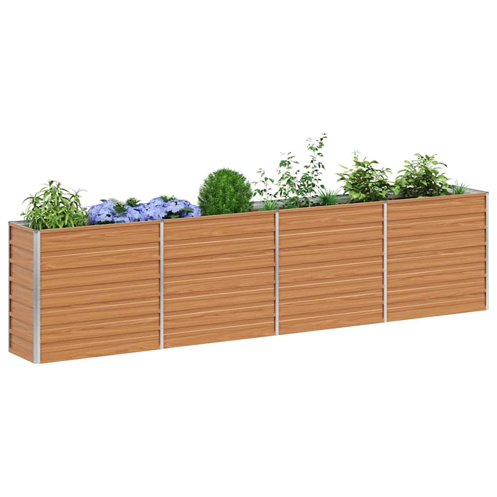 Arriate Elevado Marrón Claro 320 X 40 X 77 Cm Acero Galvanizado_2