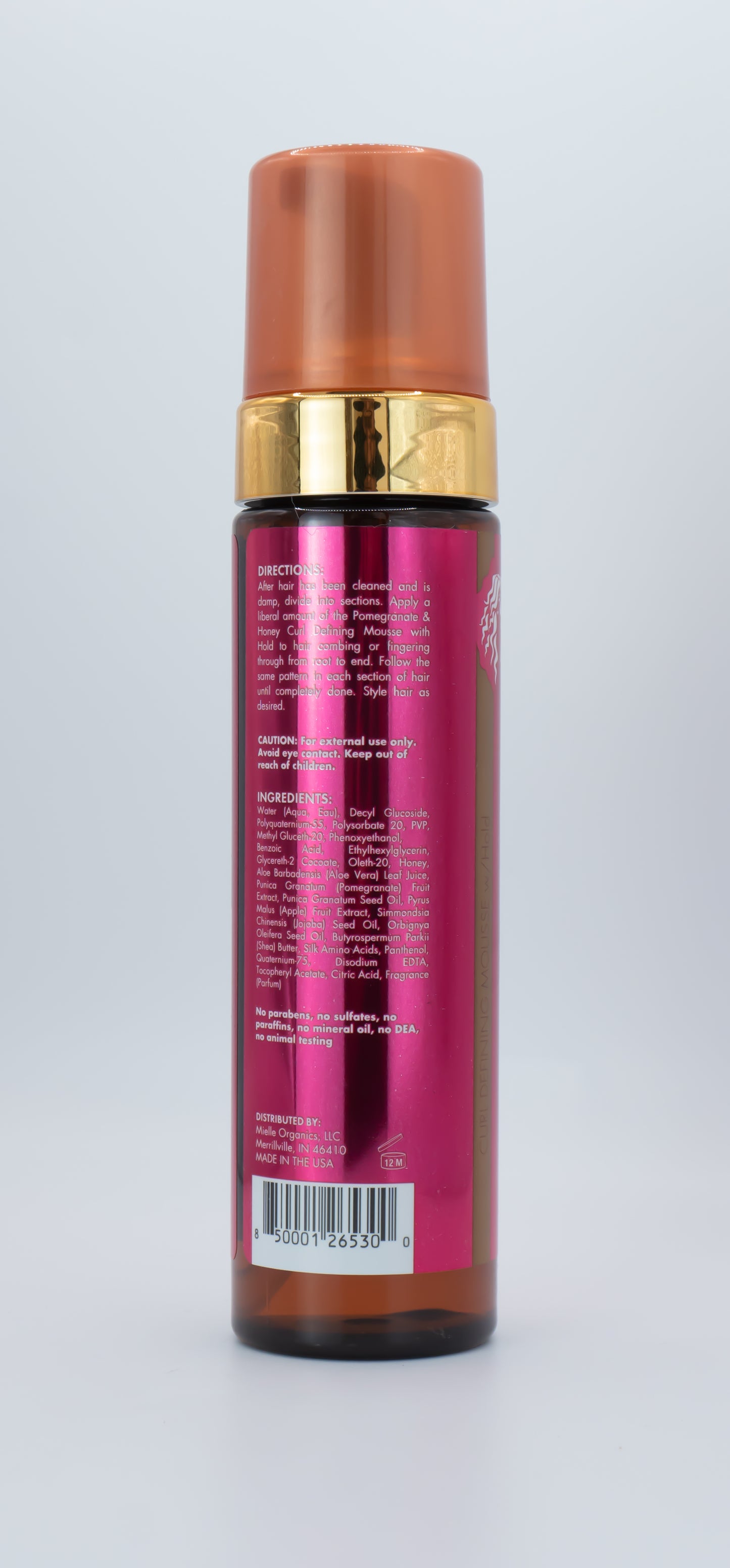 Mousse Definidora De Rizos Con Fijación Pomegranate And Honey Mielle Organics 222ml_2