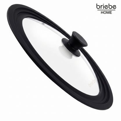 Briebe Totalid Tapa De Sartén Universal Con Borde De Silicona Y Cristal Templado, Multidiámetro 20-22-24 Cm_3