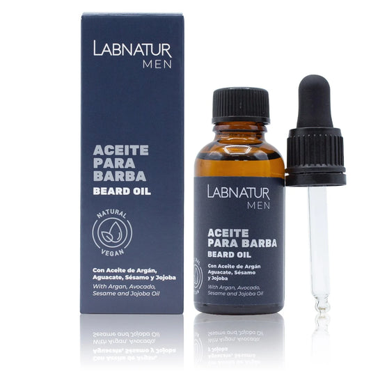 Aceite Natural para Barba Labnatur 30 ml | Argán, Aguacate, Jojoba y Sésamo | Nutre, Suaviza y Acondiciona | Vegano_0