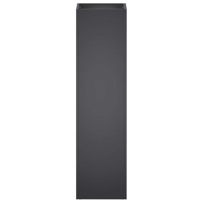 Macetero De Jardín Negro 20 X 20 X 75 Cm Acero Laminado En Frío_2