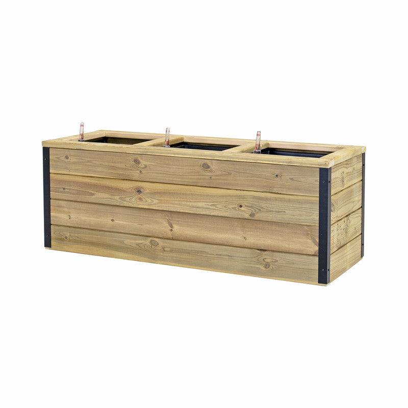 Jardinera Con Autorriego De Madera Nidum Interior Y Exterior Hortalia 110x40x40 Cm_2