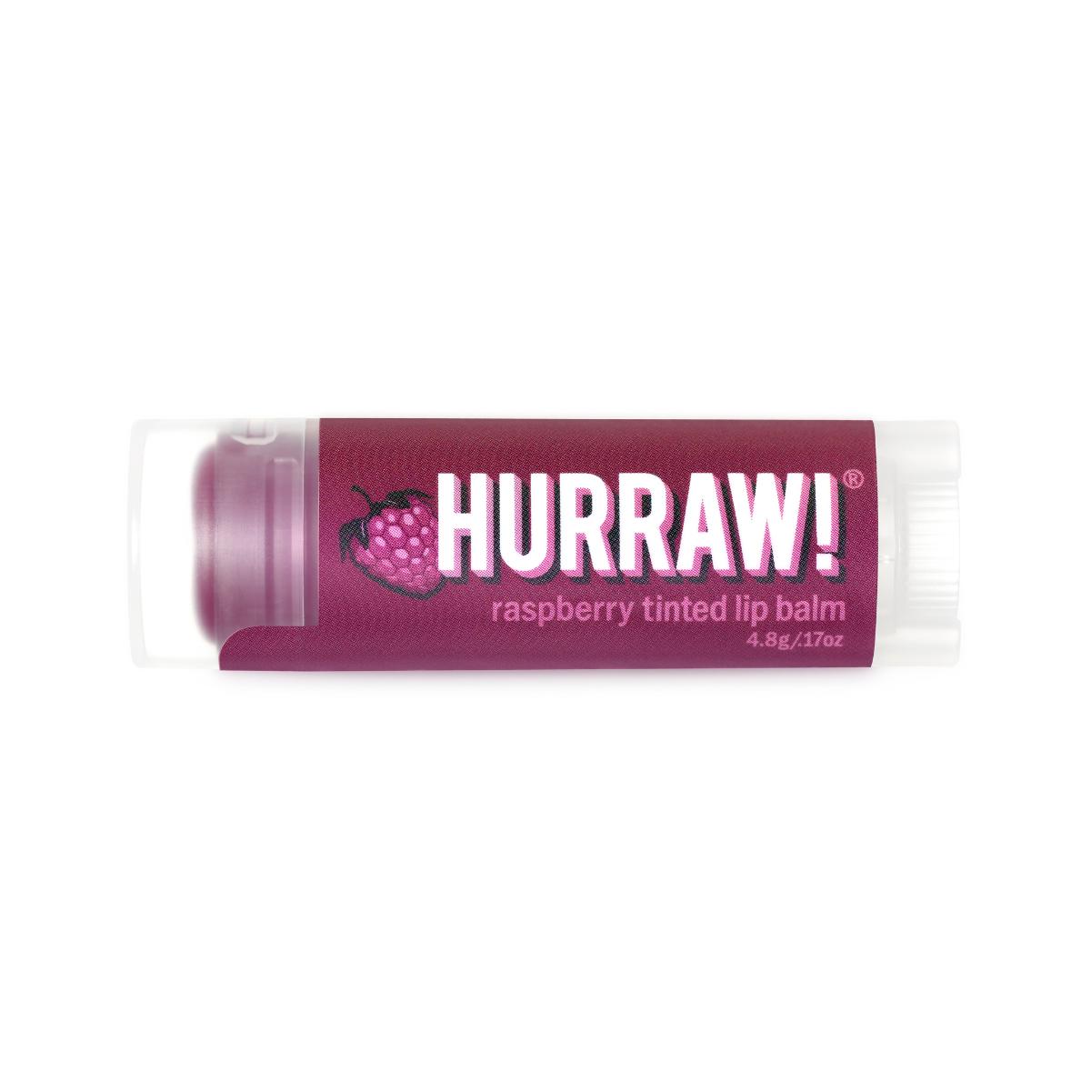 Bálsamo labial tintado frambuesa Hurraw 4.8 g