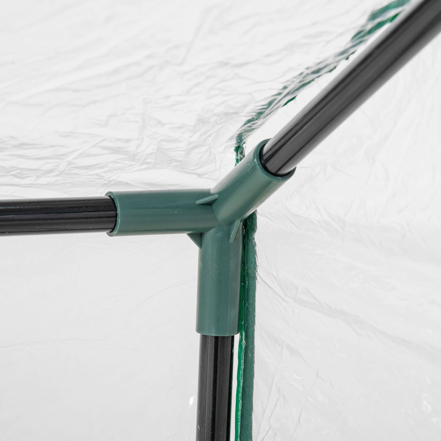 Outsunny Invernadero De Terraza 120x60x60 Cm Acero Con 2 Ventanas Transparente_3