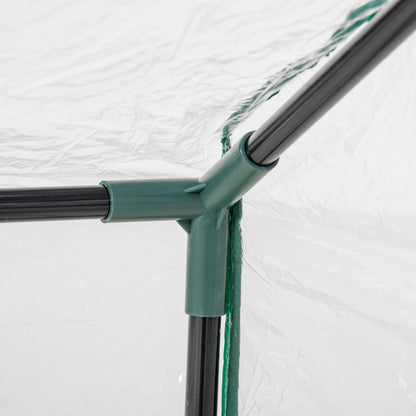 Outsunny Invernadero De Terraza 120x60x60 Cm Acero Con 2 Ventanas Transparente_3