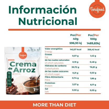 Crema De Arroz Brownie Torafood 1kg