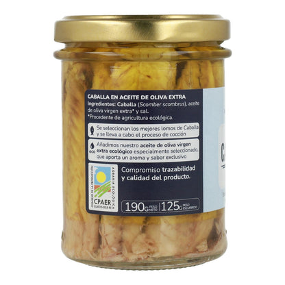 Caballa en aceite de oliva virgen extra ECO Planeta Huerto 190 g