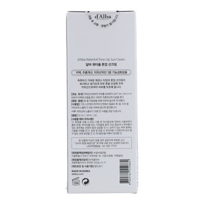 Protector solar Waterfull Tone-Up Sun Cream d'Alba 50 ml