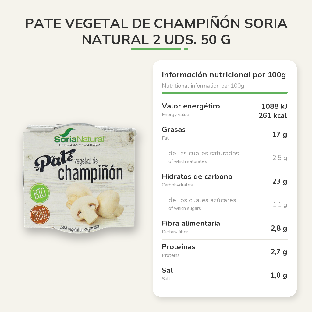 Información nutricional