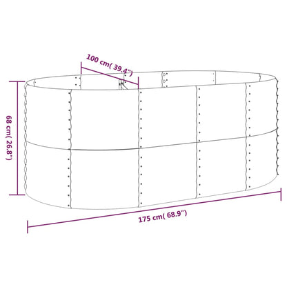 Jardinera Arriate Acero Galvanizado Gris 175x100x68 Cm_5
