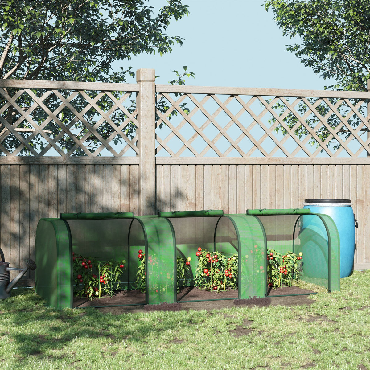 Outsunny Mini Invernadero 295x100x80 Cm Para Jardín Cultivo De Plantas Verde_1