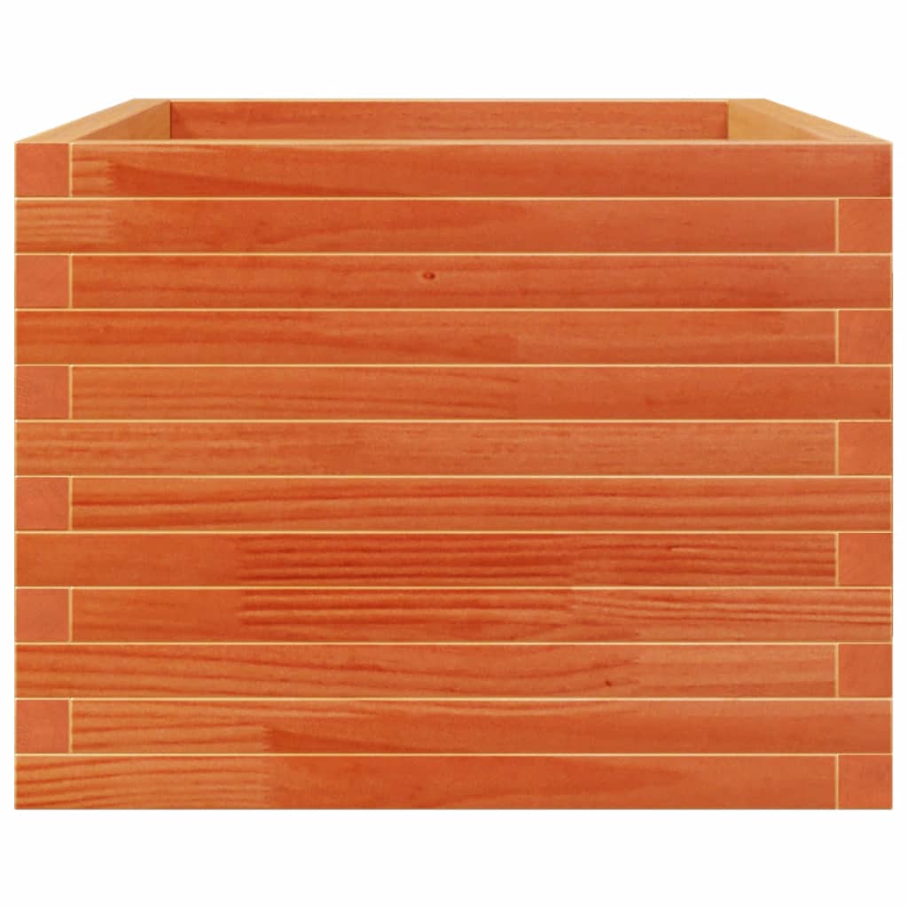 Jardinera Madera Maciza De Pino Marrón Cera 110x60x49,5 Cm_5