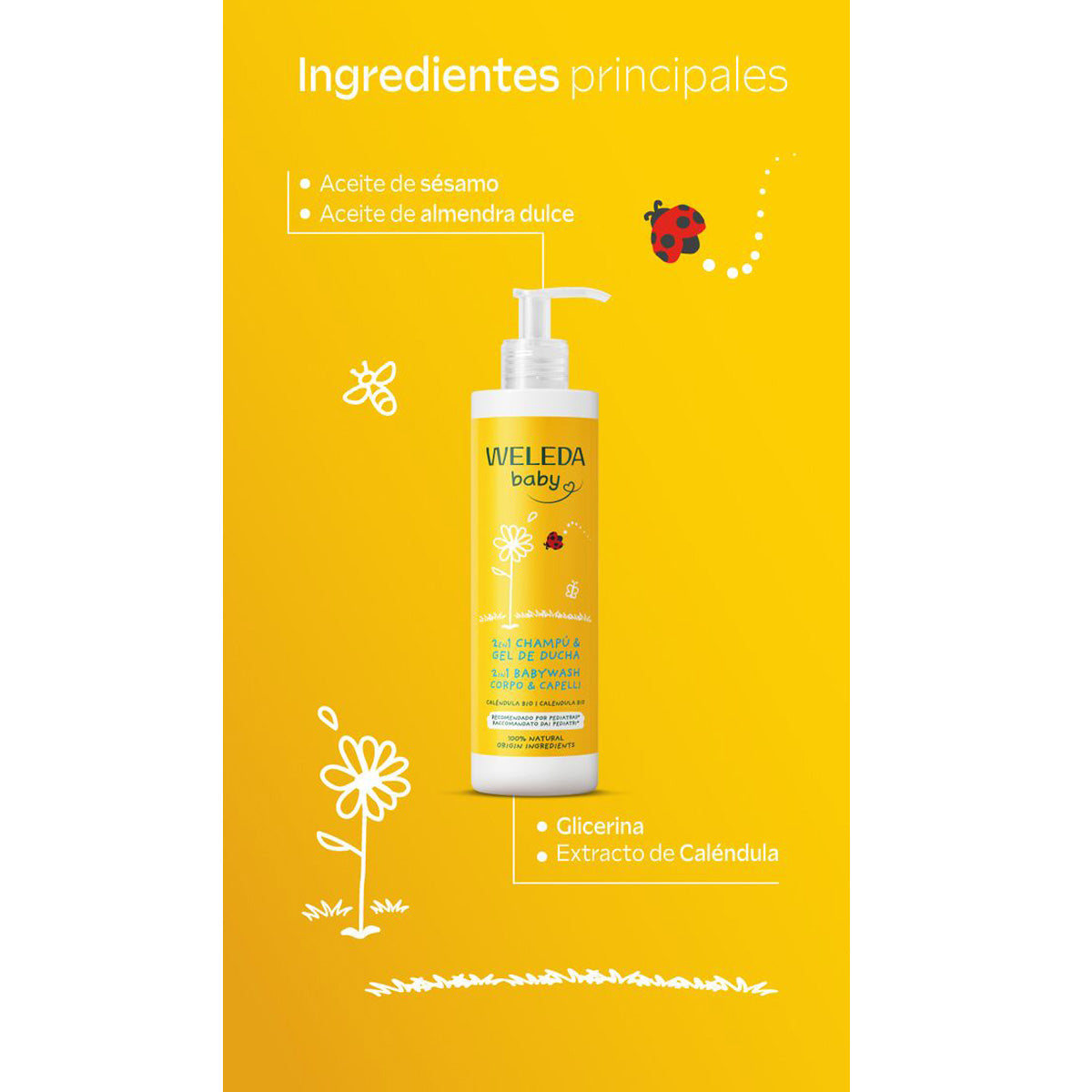Champú & Gel de ducha Caléndula Weleda 400ml