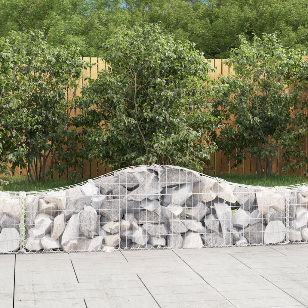 Cestas De Gaviones 20 Uds Forma De Arco Hierro 200x30x40/60 Cm_1
