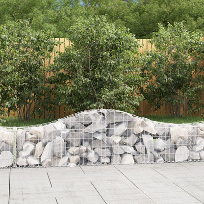 Cestas De Gaviones 20 Uds Forma De Arco Hierro 200x30x40/60 Cm_1