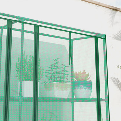 Outsunny Invernadero De Exterior Con 9 Estantes Puerta 215x46x151 Cm Verde_3