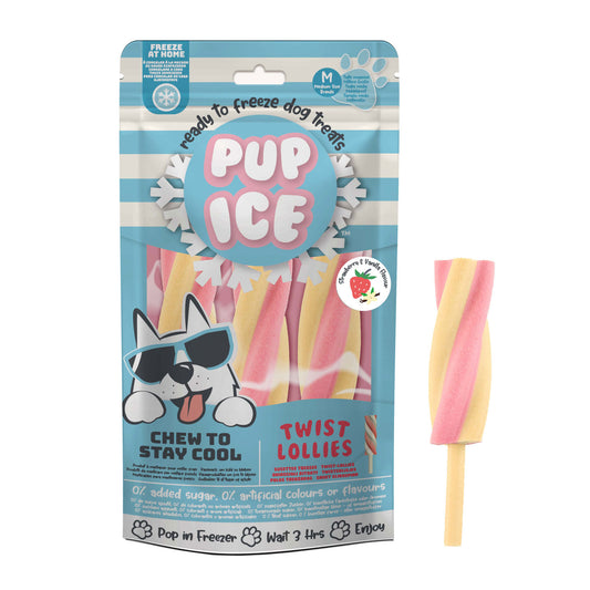3 Helados Snack Pup Ice Twist Sabor Fresa Y Vainilla 2 X 102g_0