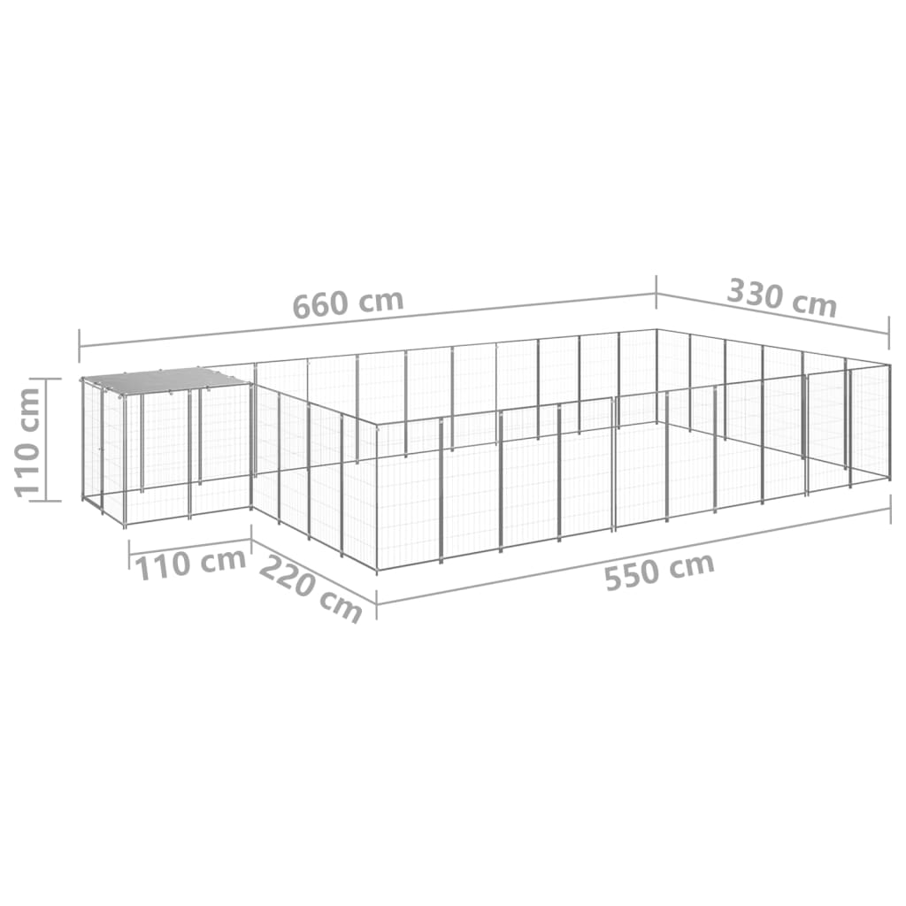 Perrera Plateada 19,36 M² Acero_5