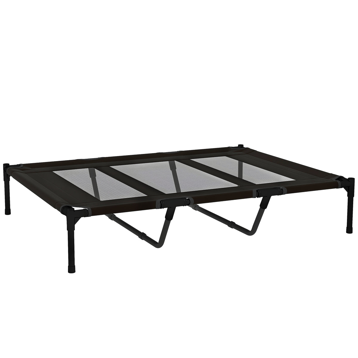 Pawhut Cama Elevada Para Perros Grandes Con Bolsa De Tela Oxford Negro_1