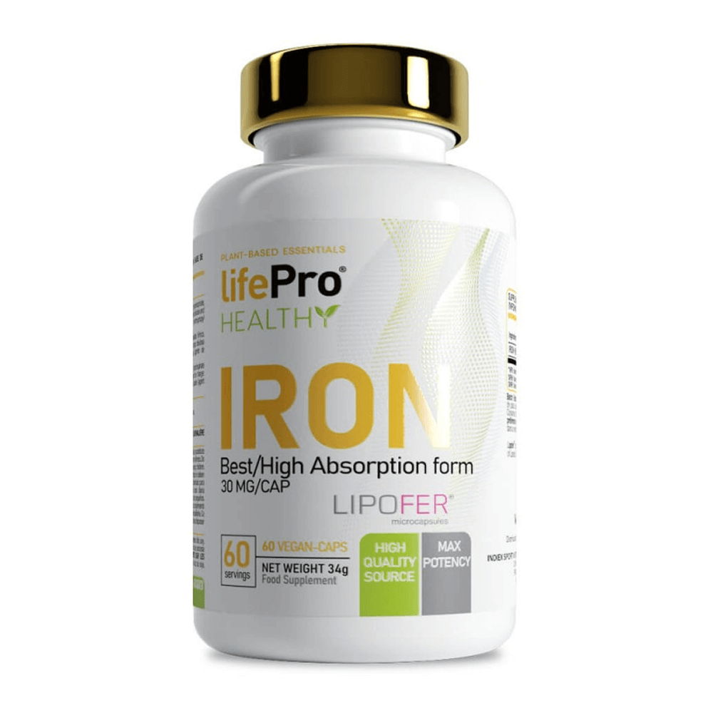 Iron - 60 Cápsulas Veganas - Minerales - Lifepro_0