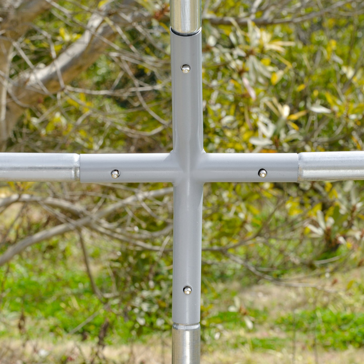 Pawhut Gallinero Para Exterior Grande De Acero Galvanizado 280x760x197 Cm Plata_4