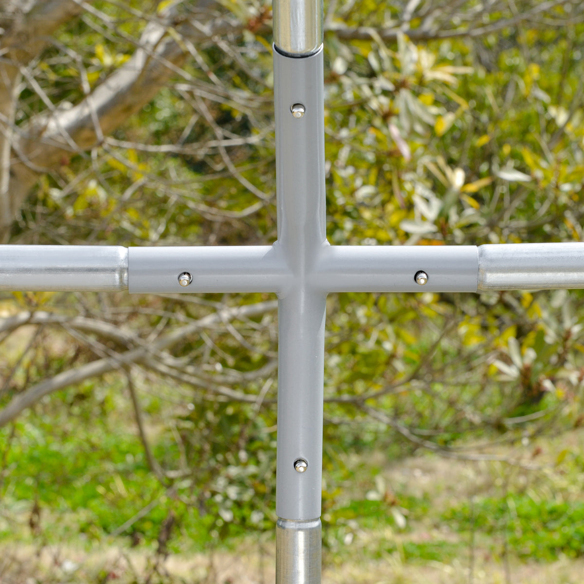 Pawhut Gallinero Para Exterior Grande De Acero Galvanizado 280x760x197 Cm Plata_4