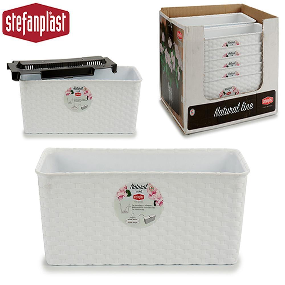 Jardinera Reserva Agua 40 Cm Blanca_1
