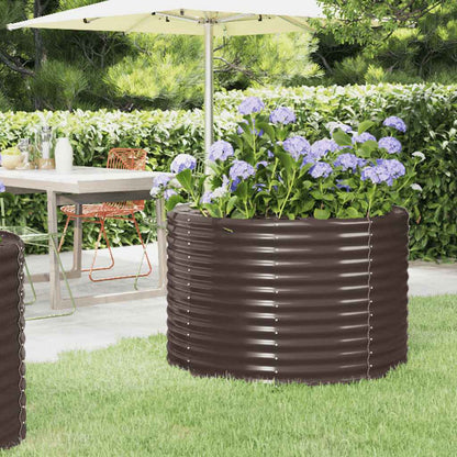 Jardinera Arriate Acero Galvanizado Marrón 100x100x68cm_1