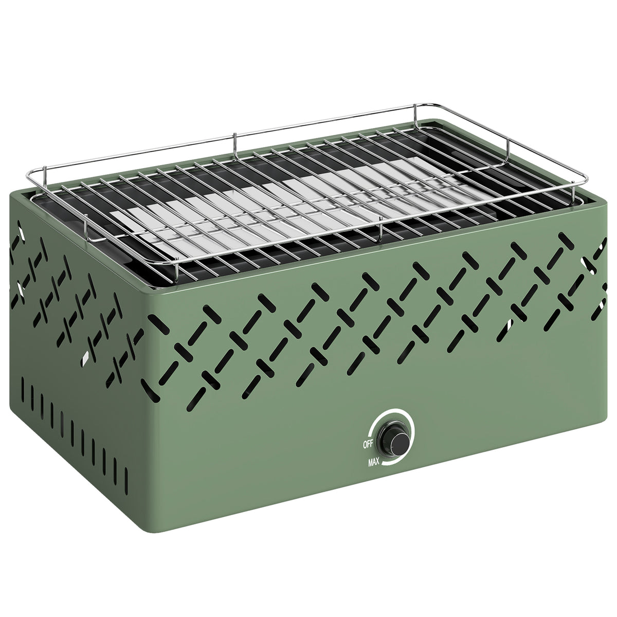 Barbacoa De Carbón Outsunny Metal Verde 45.5x29x21 Cm_0