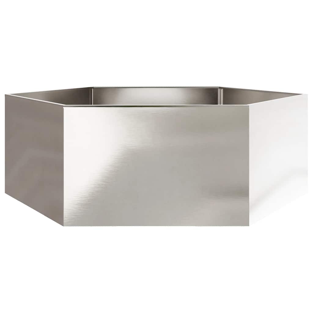 Jardinera Hexagonal De Acero Inoxidable 138x120x45 Cm_3