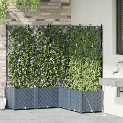 Macetero De Jardín 5 Uds. Gris Claro 120 X 120 X 142 Cm Pp_1