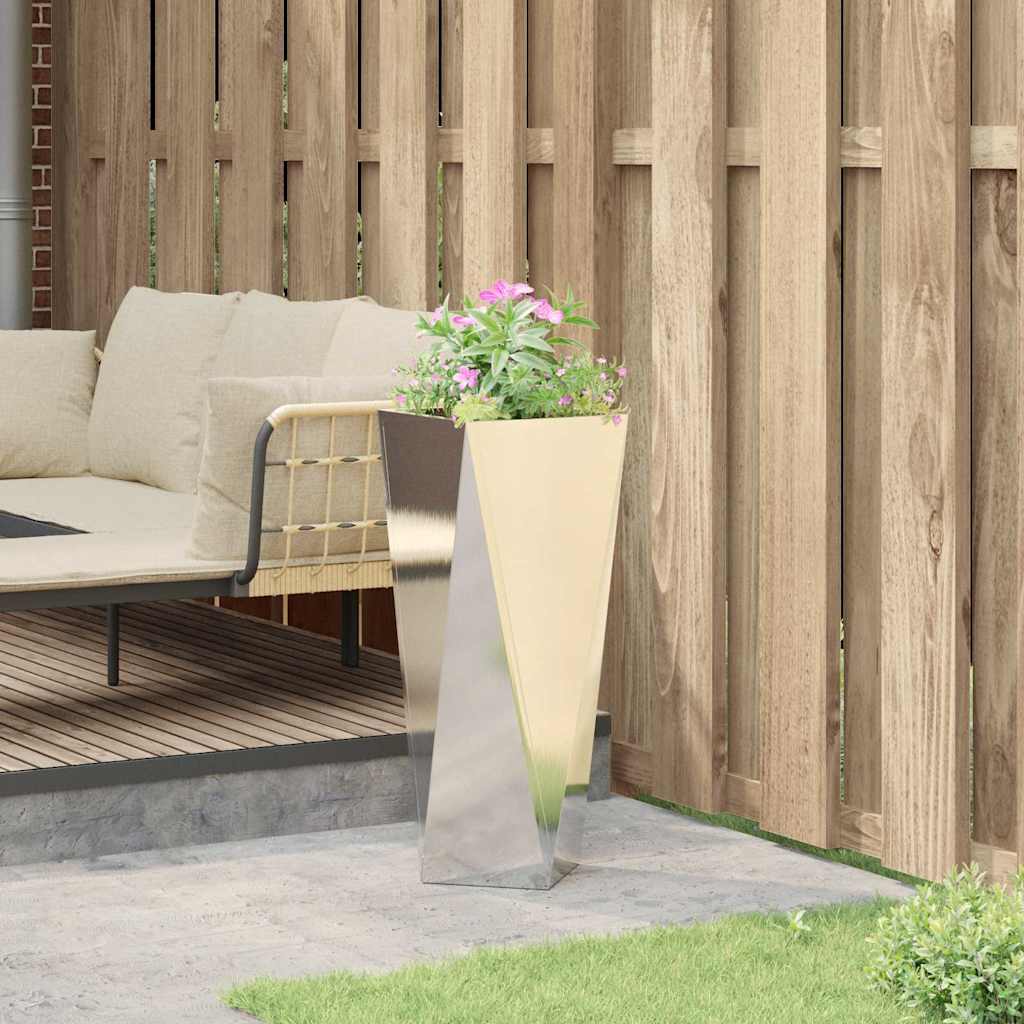 Jardinera Plateado 30 X 30 X 75 Cm Acero Inoxidable_3
