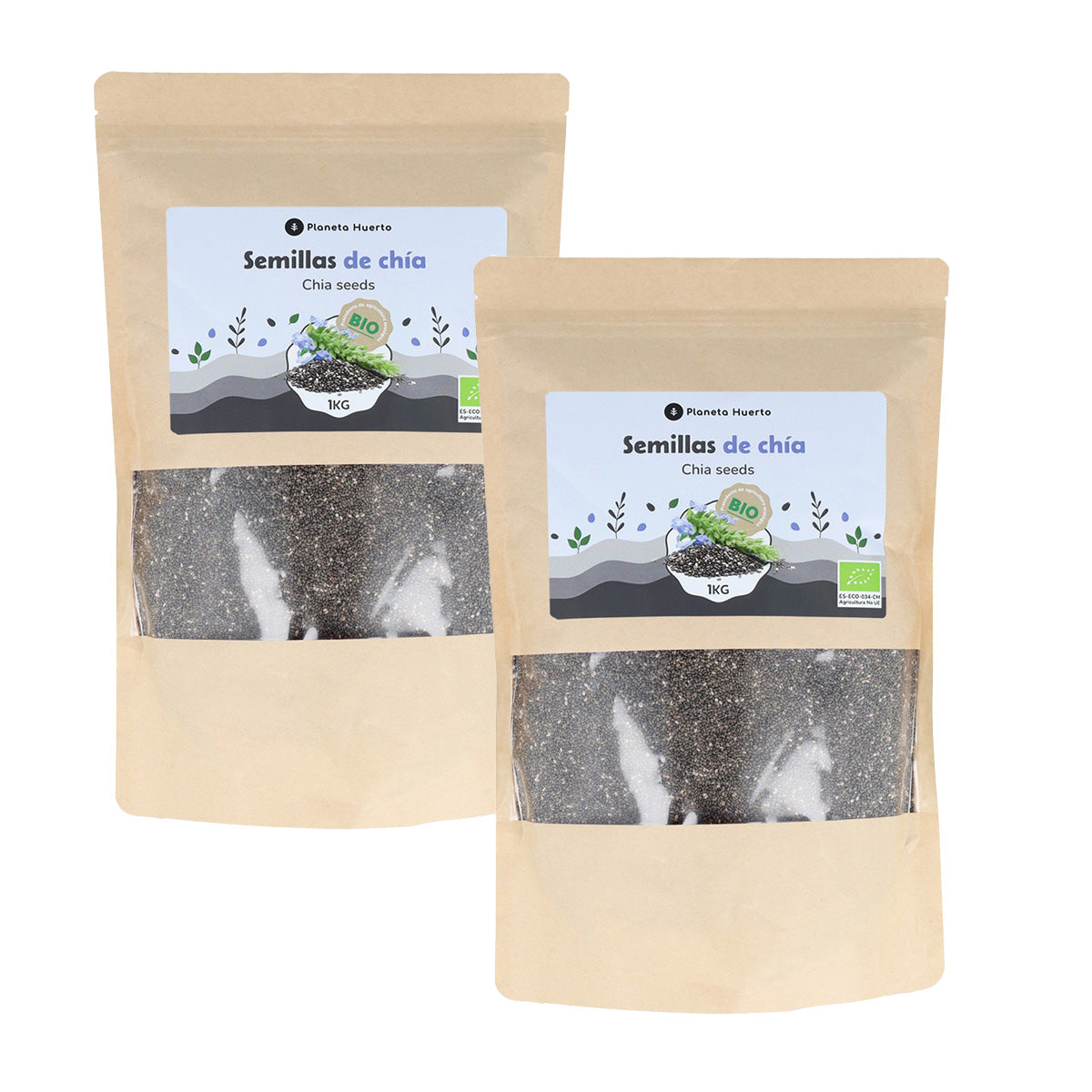 Pack 2x Semillas chía ECO Planeta Huerto 1 kg
