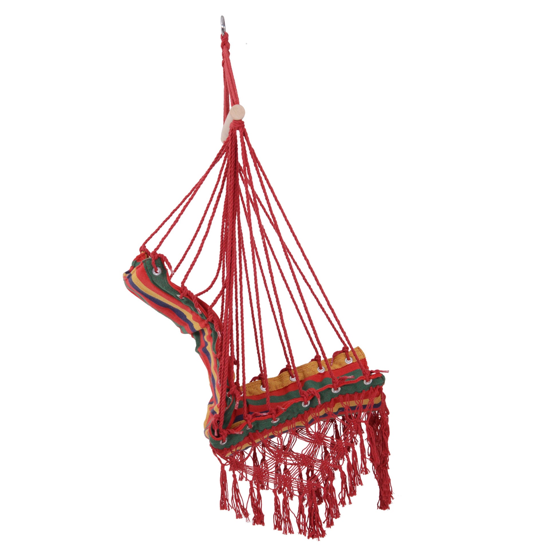 Outsunny Silla Colgante Algodón Poliéster 100 Kg Interior Exterior 100x60x100 Cm_4