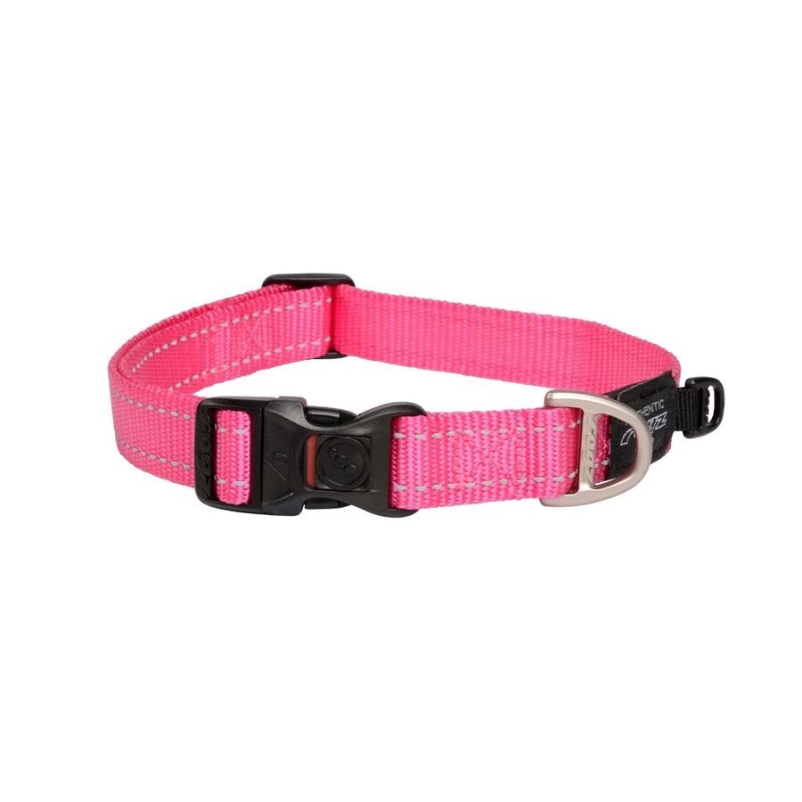 Collar Para Perro, Modelo Classic De Rogz Color Rosa. Talla M (12-22kg)_0