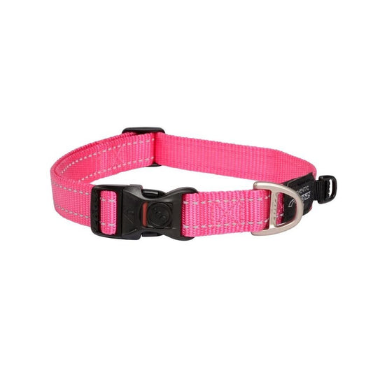 Collar Para Perro, Modelo Classic De Rogz Color Rosa. Talla M (12-22kg)_0
