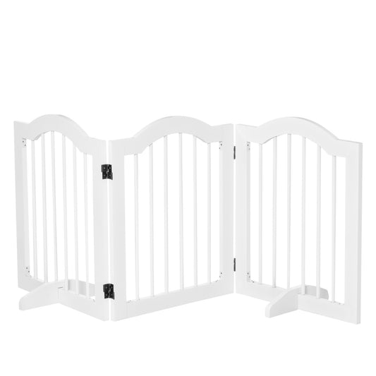 Pawhut Barrera De Seguridad Plegable De Perros Pequeños Con 2 Soportes_0