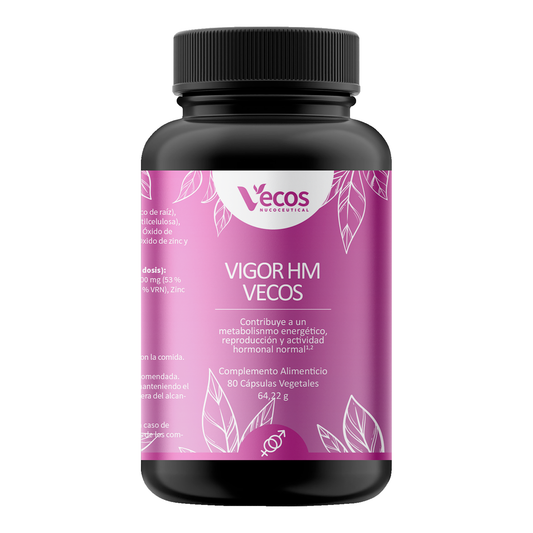 Vigor Hm Vecos 80 Cápsulas | Energía Y Vitalidad Sexual Natural En Pareja | Zinc, Maca Andina Y L-arginina_0