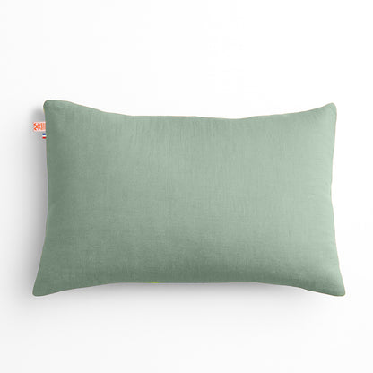 Cojín Rectangular De Algodón Orgánico Verde_0