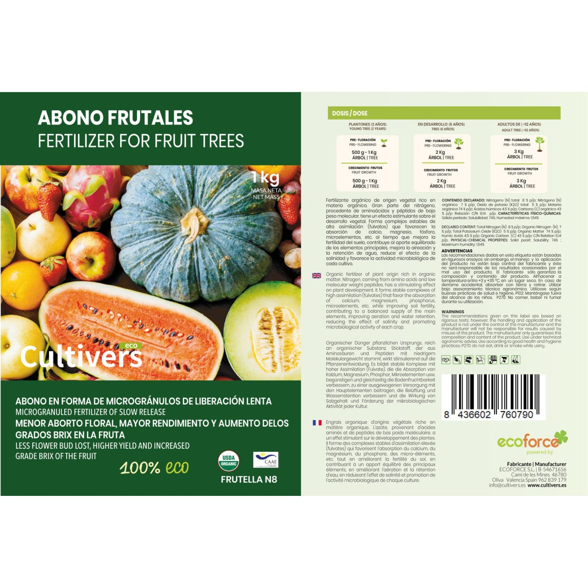 Abono Frutales Ecológico Cultivers 20 Kg_3
