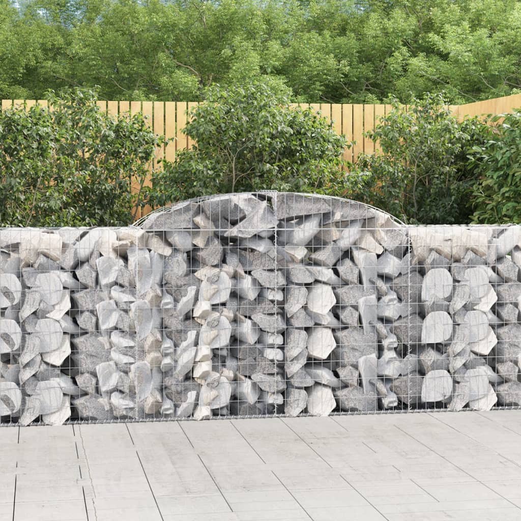 Cestas De Gaviones 30 Uds Forma De Arco Hierro 300x50x100/120cm_1