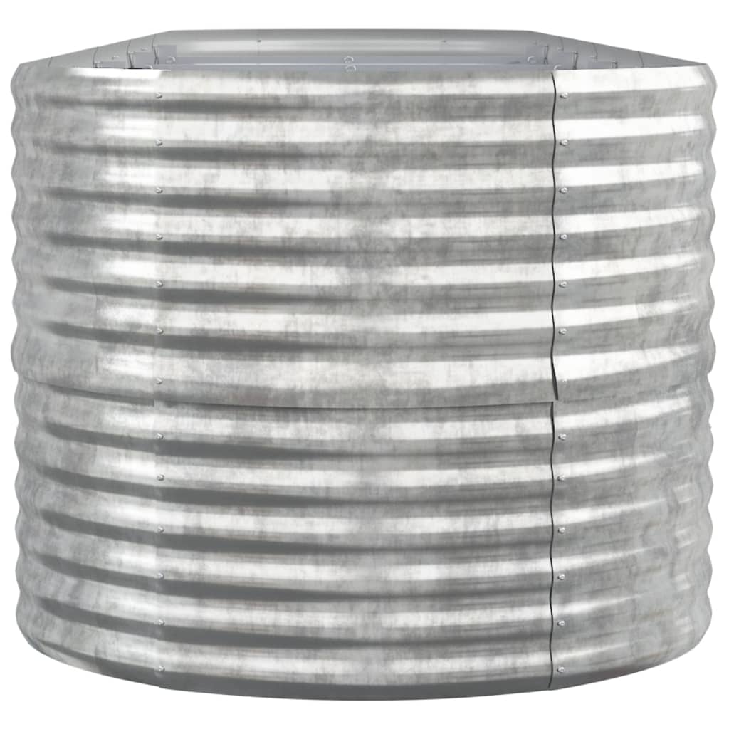 Jardinera Arriate Acero Galvanizado Plata 368x80x68 Cm_3