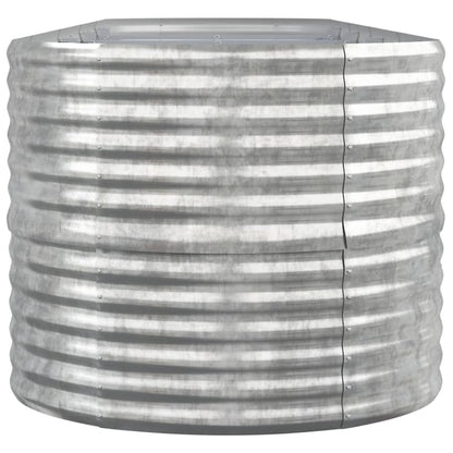 Jardinera Arriate Acero Galvanizado Plata 368x80x68 Cm_3
