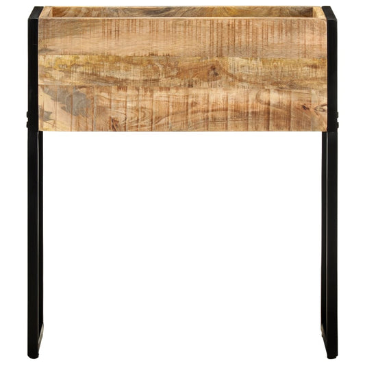 Jardinera De Madera De Mango Rugosa 60x20x68 Cm_0